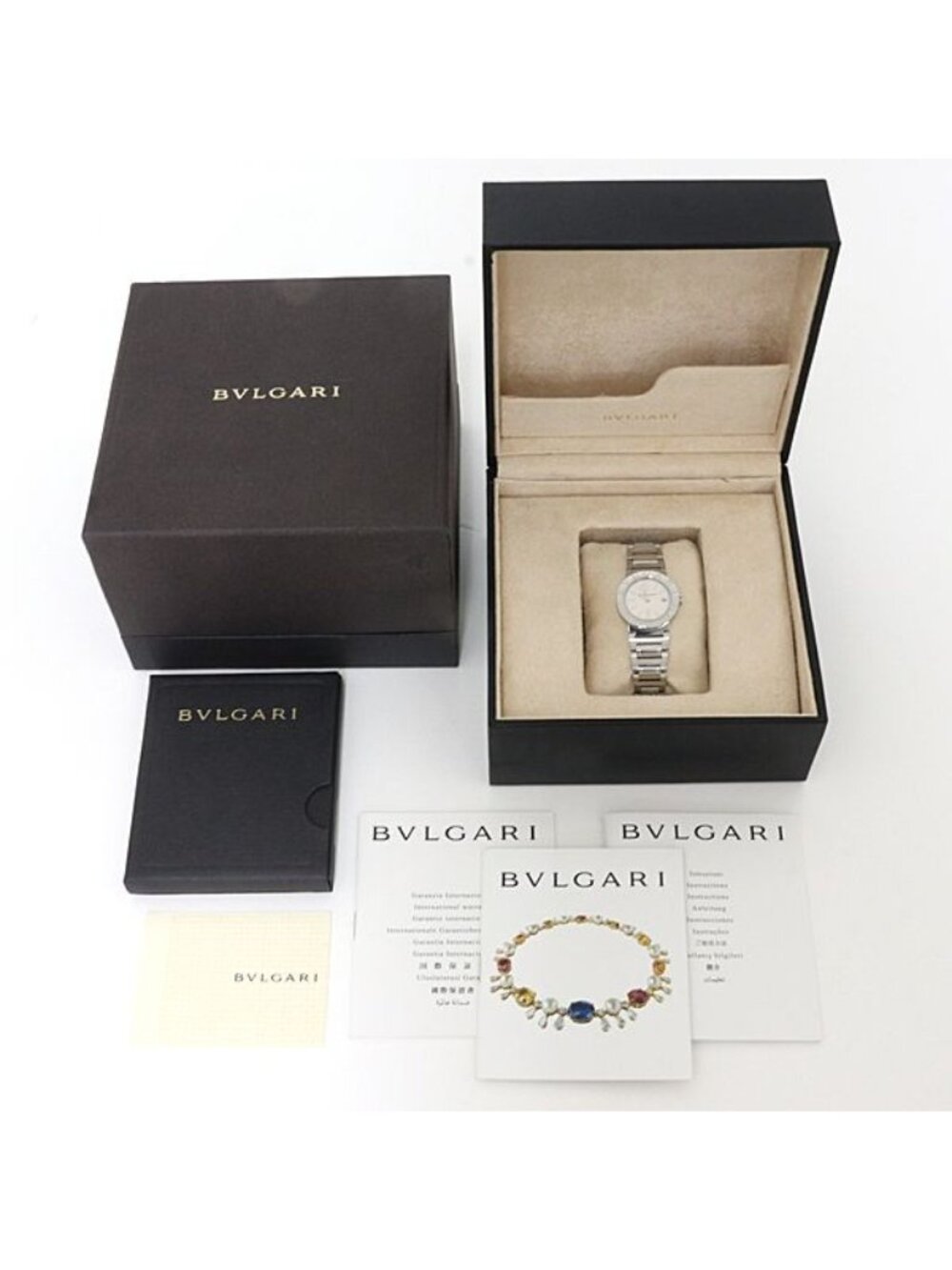 ★SOLD★ Bvlgari Watch Silver Dial SS Quartz Polished Finished - Picture 2 of 6